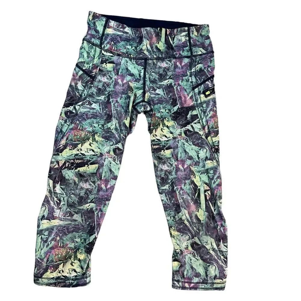 Lululemon Run: Top Speed iridescent Crop Legging size 4 - Picture 5 of 11